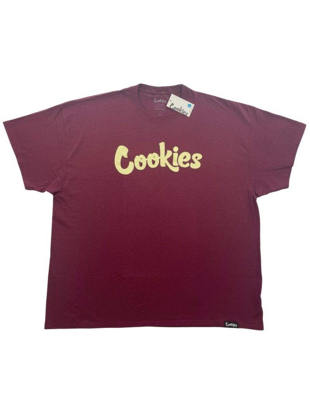 Cookies Graphic T-Shirt Burgundy Red Casual Streetwear Cotton Men's Sz 4XL NEW